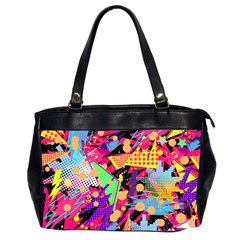 Psychedelic Geometry Oversize Office Handbag (2 Sides) by Filthyphil