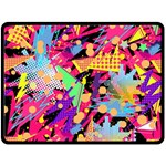 Psychedelic Geometry Fleece Blanket (Large)  80 x60  Blanket Front