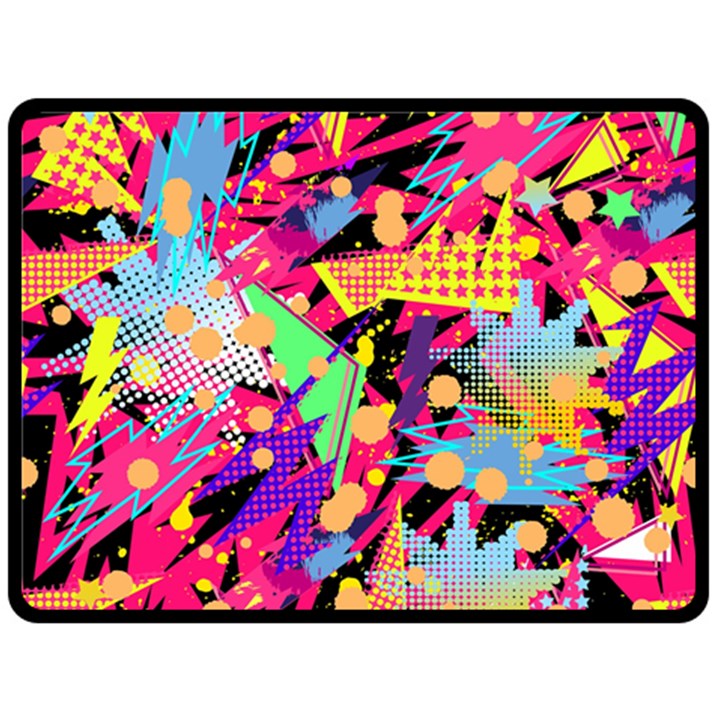 Psychedelic Geometry Fleece Blanket (Large) 