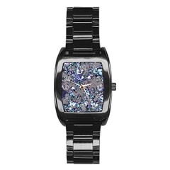 Crystal Puke Stainless Steel Barrel Watch by MRNStudios