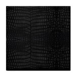 Black Crocodile Skin Tile Coaster Front