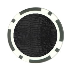 Black Crocodile Skin Poker Chip Card Guard by LoolyElzayat