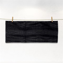 Black Crocodile Skin Hand Towel by LoolyElzayat