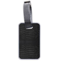 Black Crocodile Skin Luggage Tag (two Sides) by LoolyElzayat