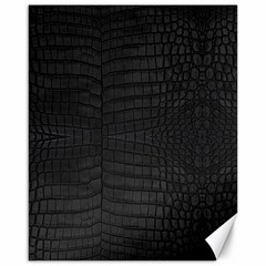 Black Crocodile Skin Canvas 16  X 20  by LoolyElzayat