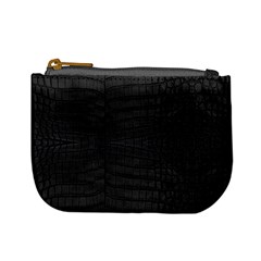 Black Crocodile Skin Mini Coin Purse by LoolyElzayat