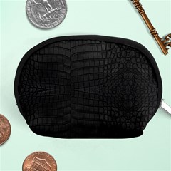 Black Crocodile Skin Accessory Pouch (medium) by LoolyElzayat