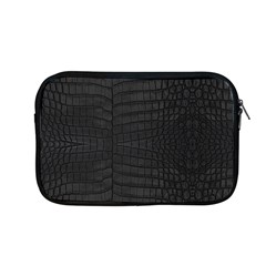 Black Crocodile Skin Apple Macbook Pro 13  Zipper Case by LoolyElzayat