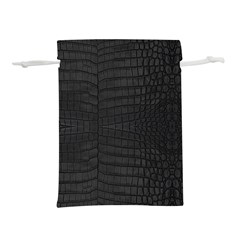 Black Crocodile Skin Lightweight Drawstring Pouch (s) by LoolyElzayat