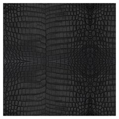 Black Crocodile Skin Long Sheer Chiffon Scarf  by LoolyElzayat