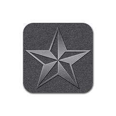 Star Grey Rubber Coaster (square)  by HermanTelo