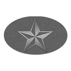 Star Grey Oval Magnet by HermanTelo