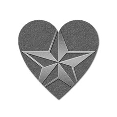 Star Grey Heart Magnet by HermanTelo