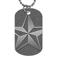 Star Grey Dog Tag (one Side)