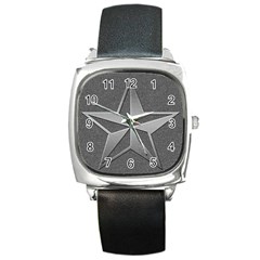 Star Grey Square Metal Watch