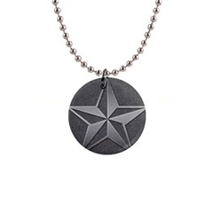 Star Grey 1  Button Necklace by HermanTelo