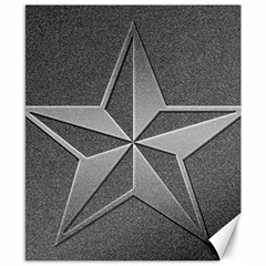 Star Grey Canvas 8  X 10  by HermanTelo