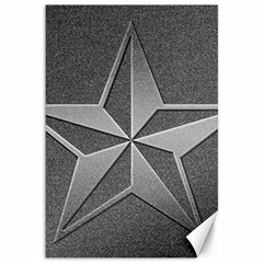 Star Grey Canvas 12  X 18  by HermanTelo