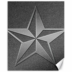 Star Grey Canvas 16  X 20  by HermanTelo