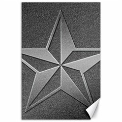 Star Grey Canvas 24  X 36  by HermanTelo