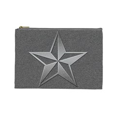 Star Grey Cosmetic Bag (large) by HermanTelo