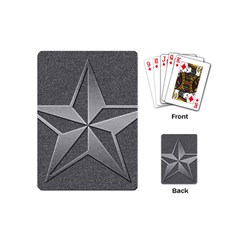 Star Grey Playing Cards Single Design (mini) by HermanTelo