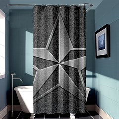 Star Grey Shower Curtain 36  X 72  (stall)  by HermanTelo