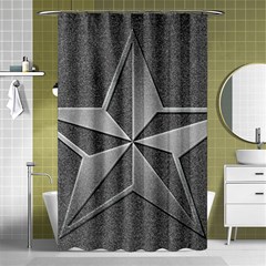 Star Grey Shower Curtain 48  X 72  (small)  by HermanTelo