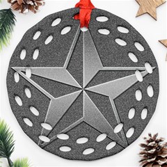 Star Grey Ornament (round Filigree)