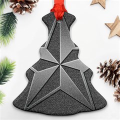 Star Grey Christmas Tree Ornament (two Sides) by HermanTelo