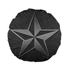 Star Grey Standard 15  Premium Flano Round Cushions