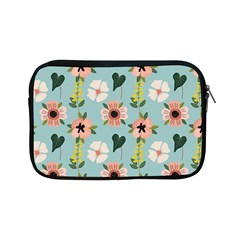 Flower White Blue Pattern Floral Apple Ipad Mini Zipper Cases by Mariart