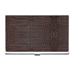 Chestnut Nile Crocodile Skin Business Card Holder Front