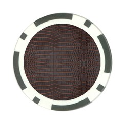 Chestnut Nile Crocodile Skin Poker Chip Card Guard (10 Pack) by LoolyElzayat