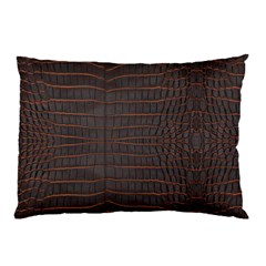 Chestnut Nile Crocodile Skin Pillow Case (two Sides) by LoolyElzayat