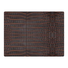 Chestnut Nile Crocodile Skin Double Sided Flano Blanket (mini)  by LoolyElzayat