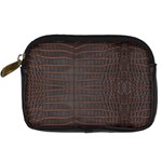 Chestnut Nile Crocodile Skin Digital Camera Leather Case Front