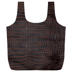 Chestnut Nile Crocodile Skin Full Print Recycle Bag (xxxl) by LoolyElzayat