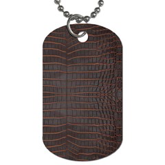 Chestnut Nile Crocodile Skin Dog Tag (one Side) by LoolyElzayat