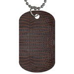 Chestnut Nile Crocodile Skin Dog Tag (One Side) Front