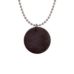 Chestnut Nile Crocodile Skin 1  Button Necklace by LoolyElzayat