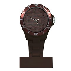 Chestnut Nile Crocodile Skin Plastic Nurses Watch by LoolyElzayat