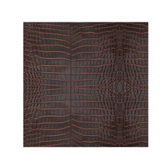 Chestnut Nile Crocodile Skin Small Satin Scarf (square) by LoolyElzayat