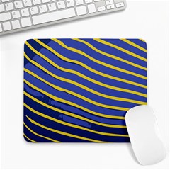 Yellow Blue Stripped Fish Large Mousepads by LoolyElzayat