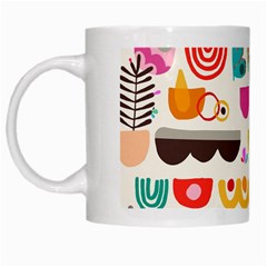 Scandinavian Folk Art Wave Craze White Mugs by andStretch