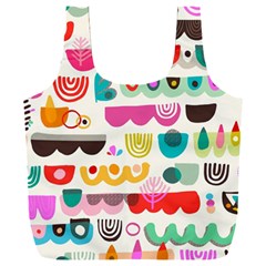 Scandinavian Folk Art Wave Craze Full Print Recycle Bag (xxl) by andStretch