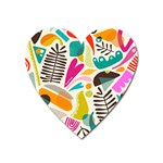 Scandinavian Folk Art Random Fandom Heart Magnet Front