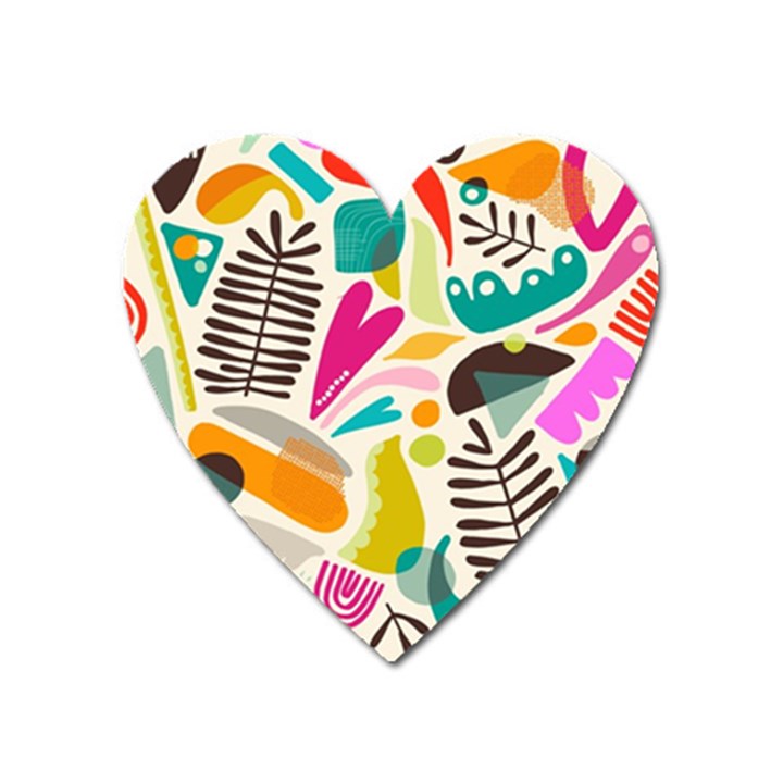 Scandinavian Folk Art Random Fandom Heart Magnet