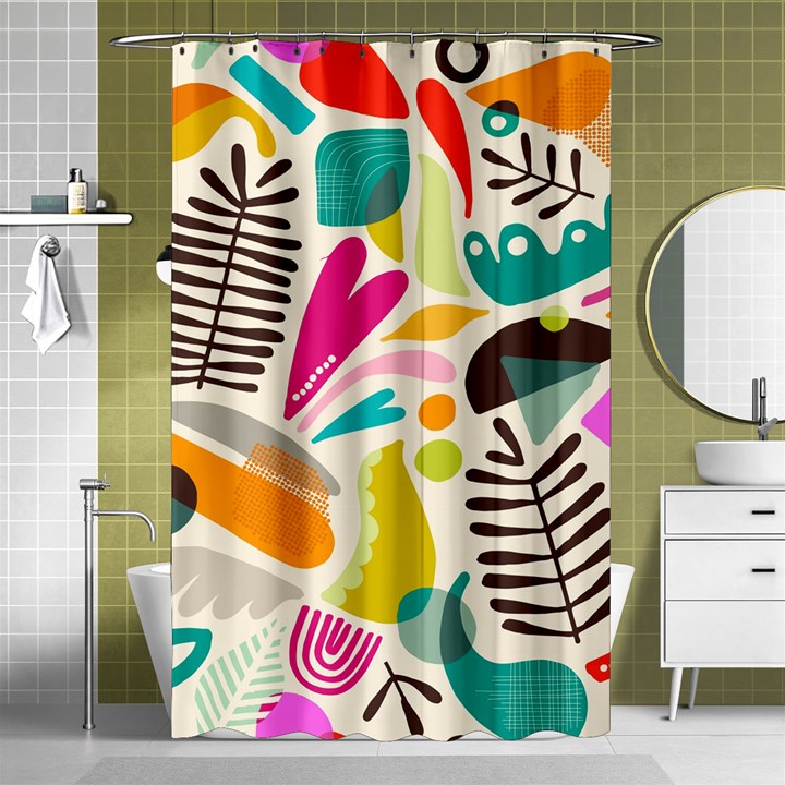 Scandinavian Folk Art Random Fandom Shower Curtain 48  x 72  (Small) 