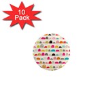 Scandinavian Folk Art Rainbow Road 1  Mini Magnet (10 pack)  Front